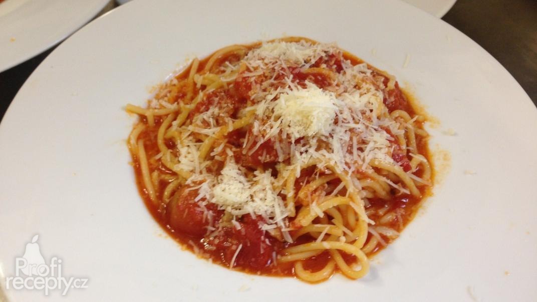 Špagety ala Amatriciana italsky spaghetti